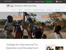 Tablet Screenshot of cicd-volunteerinafrica.org